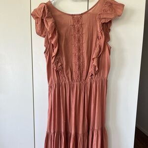 Dusty rose midi dress